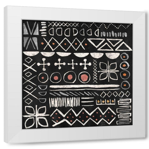 Kasbah Crush Pattern VB White Modern Wood Framed Art Print by June, Dina