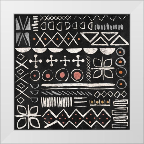 Kasbah Crush Pattern VB White Modern Wood Framed Art Print by June, Dina