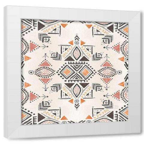Kasbah Crush Pattern VIA White Modern Wood Framed Art Print by June, Dina
