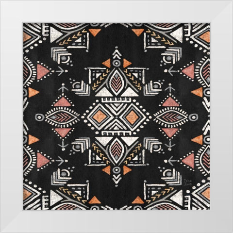 Kasbah Crush Pattern VIB White Modern Wood Framed Art Print by June, Dina
