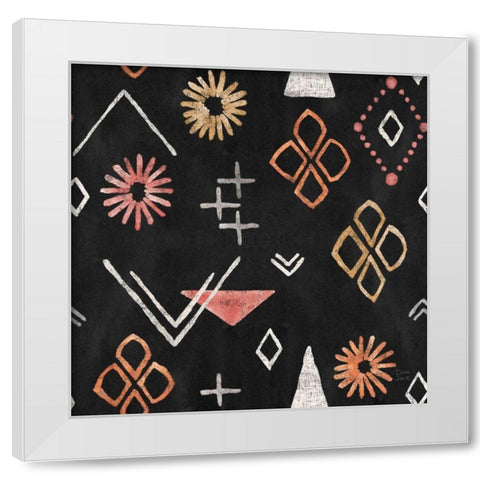 Kasbah Crush Pattern VIIB White Modern Wood Framed Art Print by June, Dina