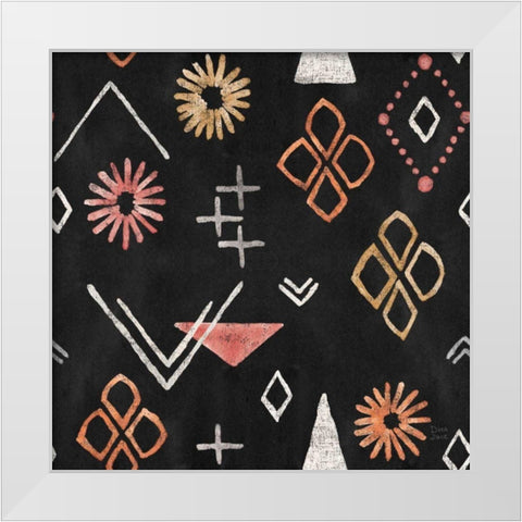 Kasbah Crush Pattern VIIB White Modern Wood Framed Art Print by June, Dina