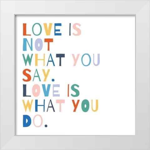 Rainbow Words I White Modern Wood Framed Art Print by Hershey, Moira