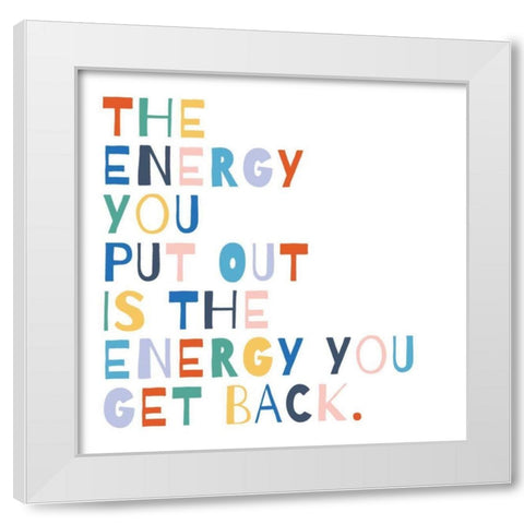 Rainbow Words II White Modern Wood Framed Art Print by Hershey, Moira