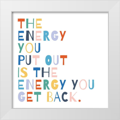 Rainbow Words II White Modern Wood Framed Art Print by Hershey, Moira