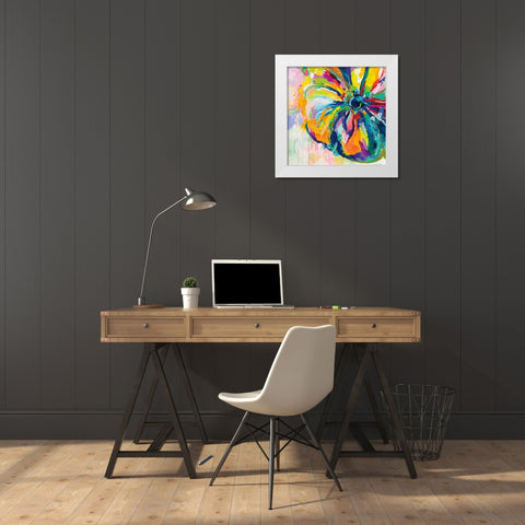 Engaging White Modern Wood Framed Art Print by Vertentes, Jeanette