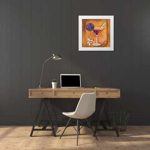Cheers VII White Modern Wood Framed Art Print by Vassileva, Silvia