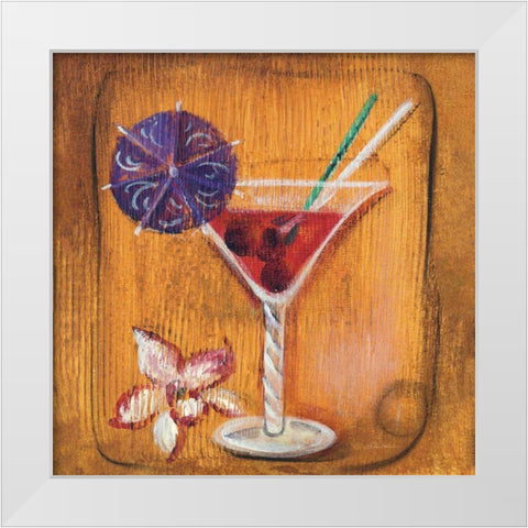 Cheers VII White Modern Wood Framed Art Print by Vassileva, Silvia