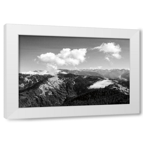 Olympic Mountains II White Modern Wood Framed Art Print by Marshall, Laura