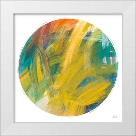 Spectrum Sphere White Modern Wood Framed Art Print by Averinos, Melissa