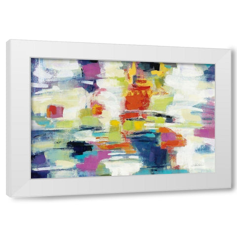 Island Town Bright White Modern Wood Framed Art Print by Vassileva, Silvia