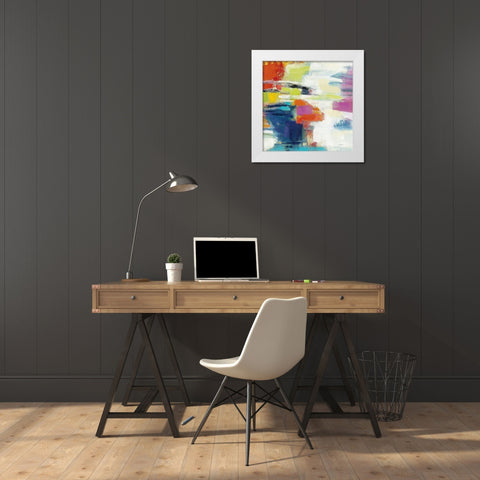 Island Town III Bright White Modern Wood Framed Art Print by Vassileva, Silvia