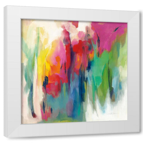Bright March Rainbow White Modern Wood Framed Art Print by Vassileva, Silvia