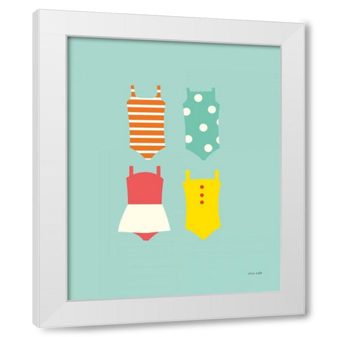 Bahting Suits Galore II Blue White Modern Wood Framed Art Print by Kelle, Ann