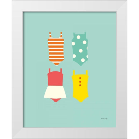 Bahting Suits Galore II Blue White Modern Wood Framed Art Print by Kelle, Ann