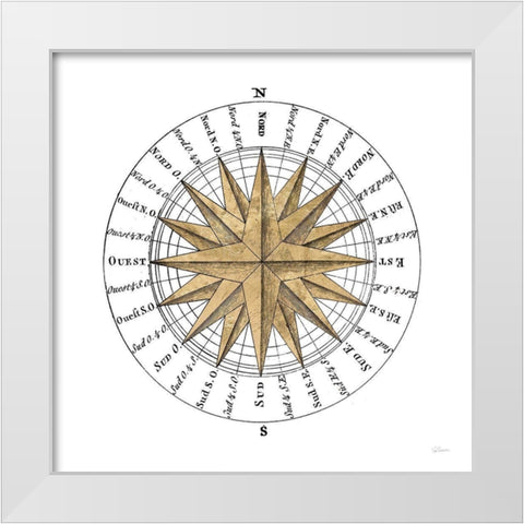 Solar Globe II White Modern Wood Framed Art Print by Schlabach, Sue