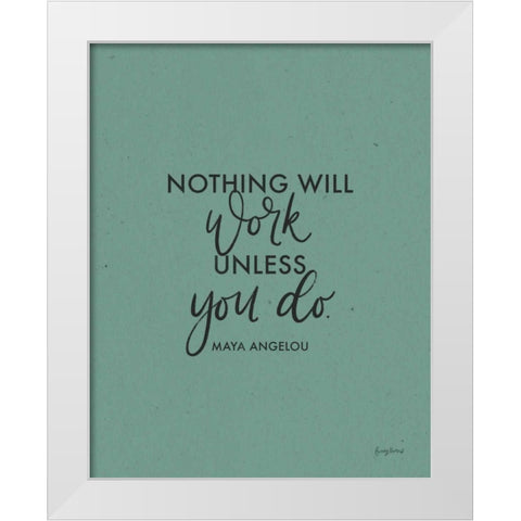 Words of Wisdom II White Modern Wood Framed Art Print by Thorns, Becky