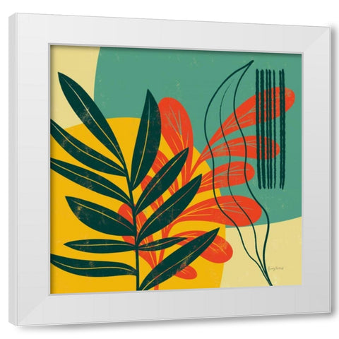 Mid Century Modern I White Modern Wood Framed Art Print by Thorns, Becky