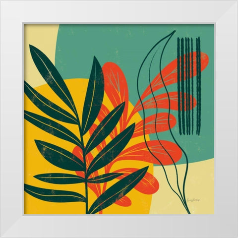 Mid Century Modern I White Modern Wood Framed Art Print by Thorns, Becky