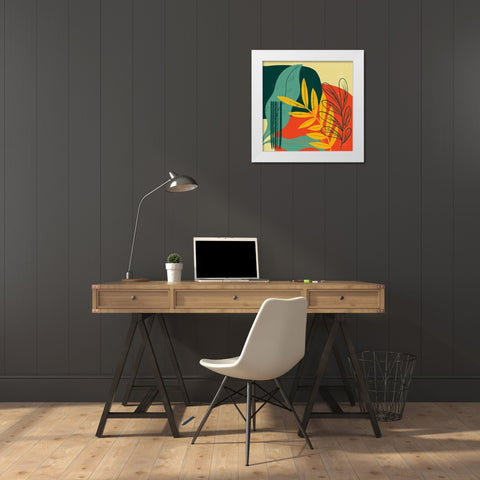 Mid Century Modern II White Modern Wood Framed Art Print by Thorns, Becky
