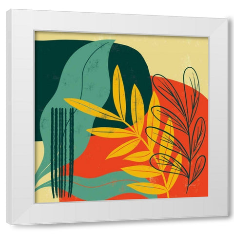 Mid Century Modern II White Modern Wood Framed Art Print by Thorns, Becky