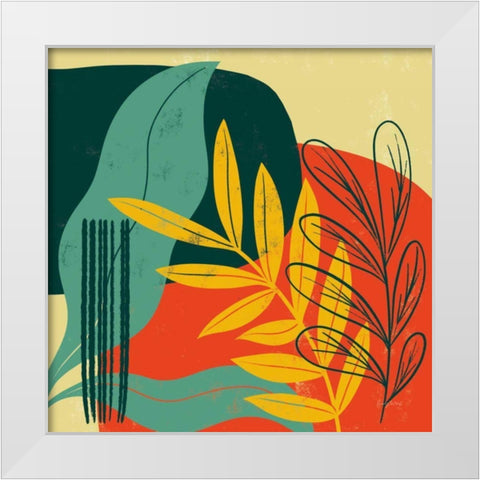 Mid Century Modern II White Modern Wood Framed Art Print by Thorns, Becky