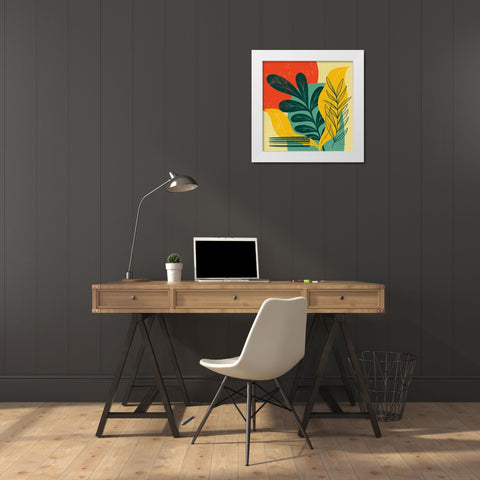Mid Century Modern III White Modern Wood Framed Art Print by Thorns, Becky