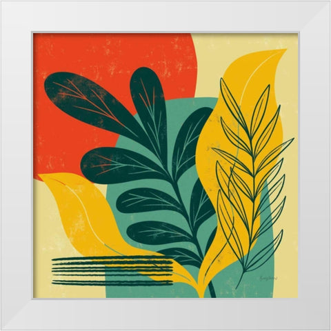 Mid Century Modern III White Modern Wood Framed Art Print by Thorns, Becky