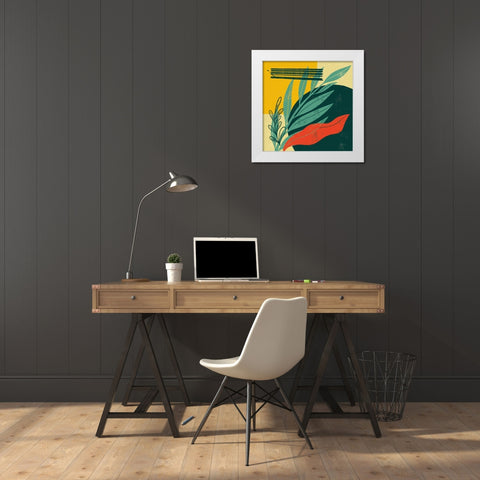 Mid Century Modern IV White Modern Wood Framed Art Print by Thorns, Becky
