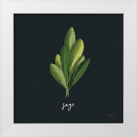 Herbs II Black White Modern Wood Framed Art Print by Thorns, Becky