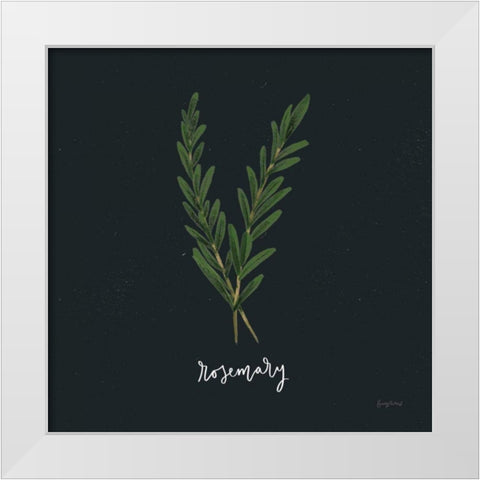 Herbs III Black White Modern Wood Framed Art Print by Thorns, Becky