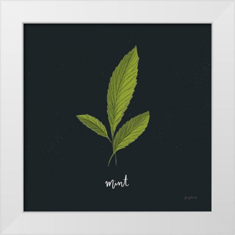 Herbs VII Black White Modern Wood Framed Art Print by Thorns, Becky