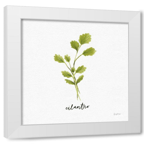 Herbs IV White White Modern Wood Framed Art Print by Thorns, Becky