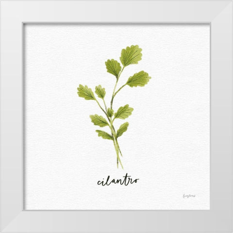 Herbs IV White White Modern Wood Framed Art Print by Thorns, Becky