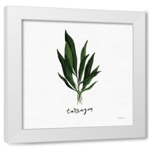 Herbs V White White Modern Wood Framed Art Print by Thorns, Becky