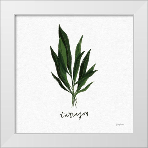 Herbs V White White Modern Wood Framed Art Print by Thorns, Becky
