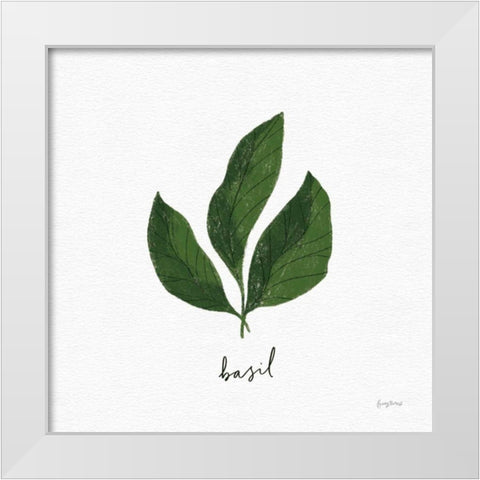 Herbs VI White White Modern Wood Framed Art Print by Thorns, Becky