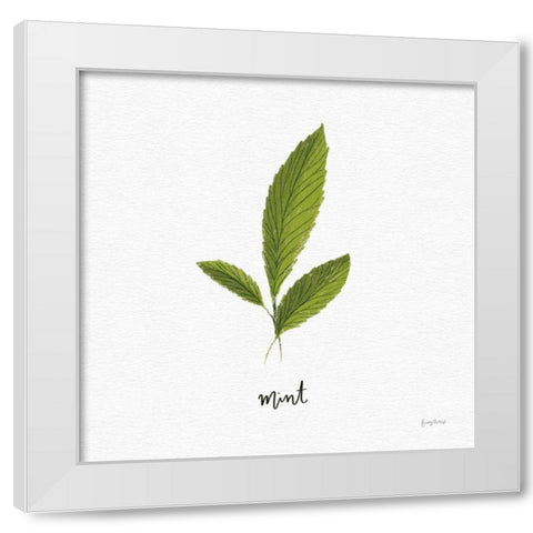 Herbs VII White White Modern Wood Framed Art Print by Thorns, Becky