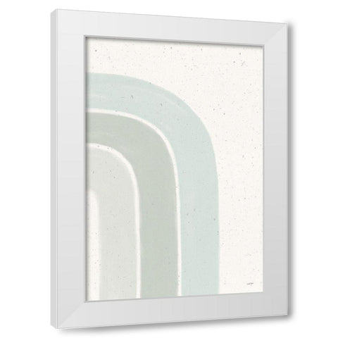 Rainbow Mint I White Modern Wood Framed Art Print by York, Leah