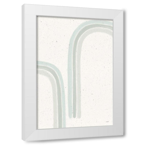 Rainbow Mint II White Modern Wood Framed Art Print by York, Leah
