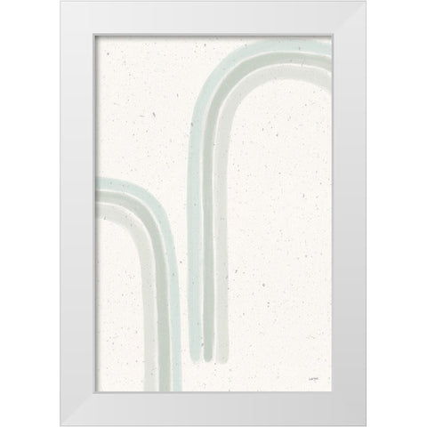 Rainbow Mint II White Modern Wood Framed Art Print by York, Leah