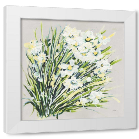 Spring Gray White Modern Wood Framed Art Print by Griggs, Jan