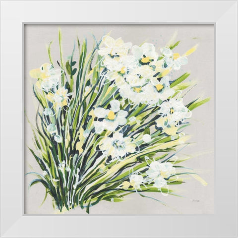 Spring Gray White Modern Wood Framed Art Print by Griggs, Jan