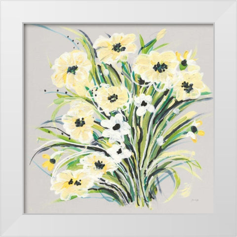 Spring II Gray White Modern Wood Framed Art Print by Griggs, Jan