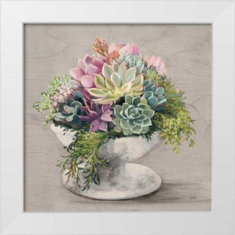 Festive Succulents II Gray White Modern Wood Framed Art Print by Purinton, Julia