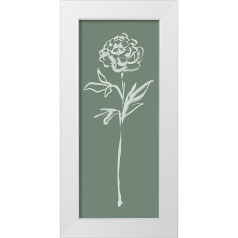 Floral Line II Green White Modern Wood Framed Art Print by Schlabach, Sue