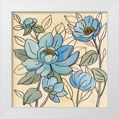 Spring Lace Floral IV White Modern Wood Framed Art Print by Vassileva, Silvia