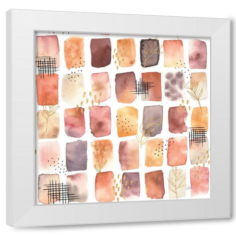 Desert Blooms Pattern XIIA White Modern Wood Framed Art Print by Marshall, Laura