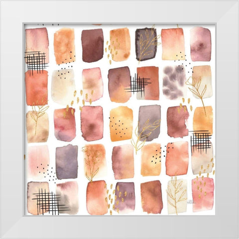Desert Blooms Pattern XIIA White Modern Wood Framed Art Print by Marshall, Laura