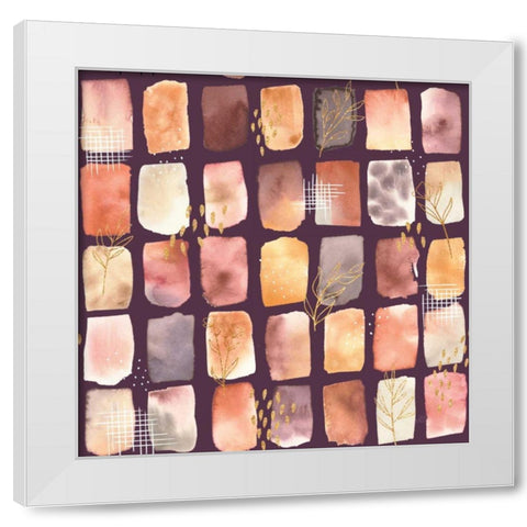 Desert Blooms Pattern XIIB White Modern Wood Framed Art Print by Marshall, Laura